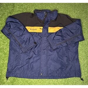 Vintage‎ Columbia Men's Bugaboo Interchange Jacket Coat Navy Yellow Men's XXL